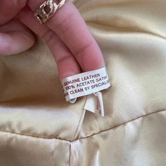 Vintage Suede Leather Military Style Trench Coat - Picture 8 of 10